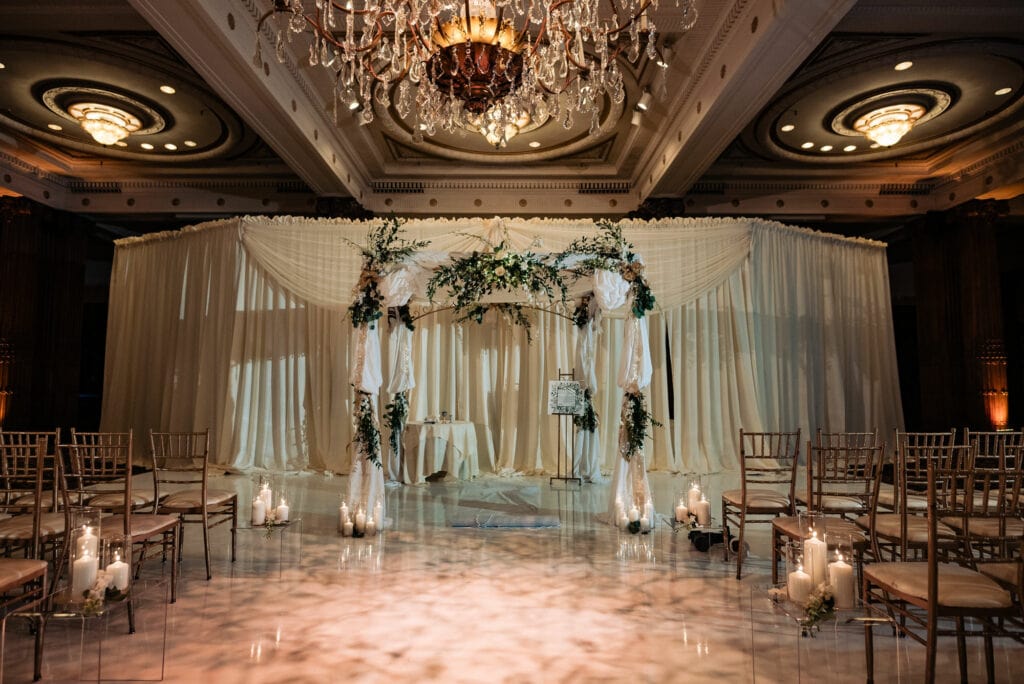 the interior of the regal wedding at the crystal tea room