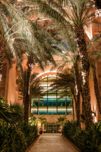 Exquisite exterior of Jumeirah Al Qasr, a luxurious Arabian resort nestled along the iconic Dubai coastline.