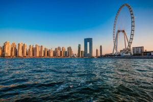 Majestic view of Dubai Marina, a symbol of contemporary architecture and seaside opulence