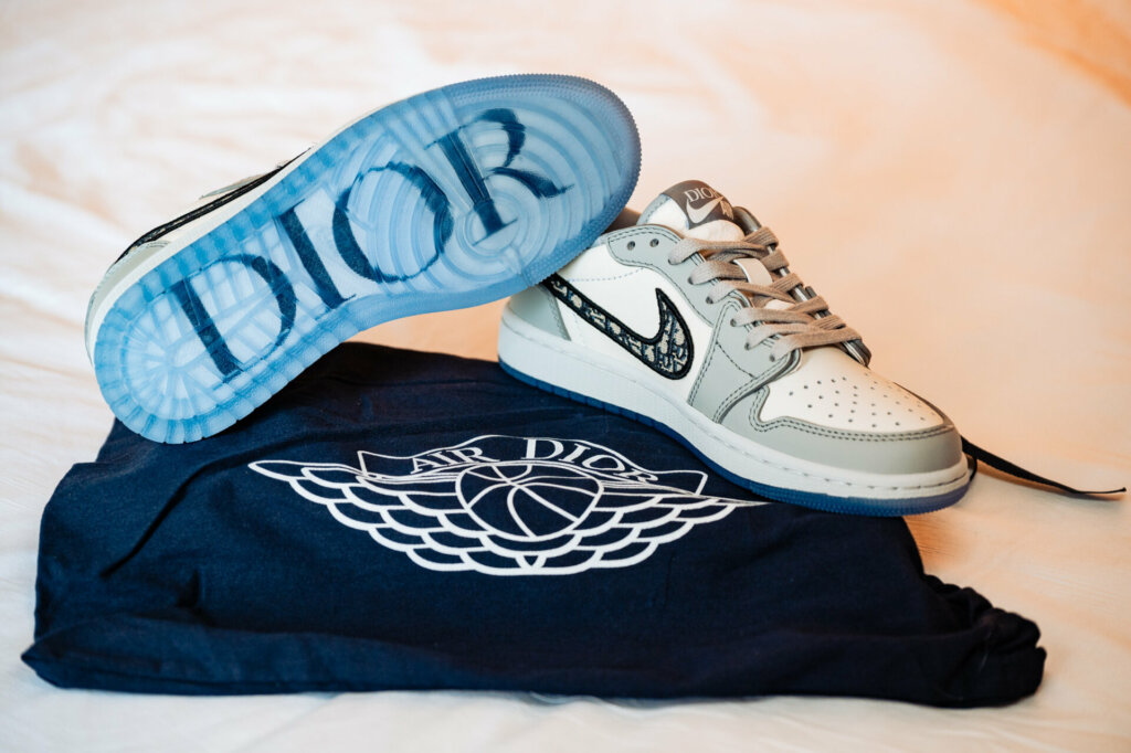 a pair of Dior shoes