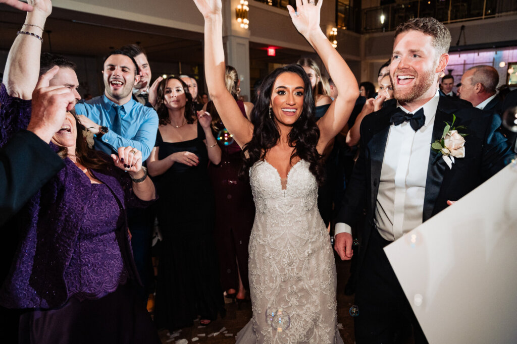 Newlyweds enjoying the after party