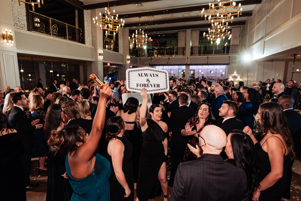 Guests having fun at the reception