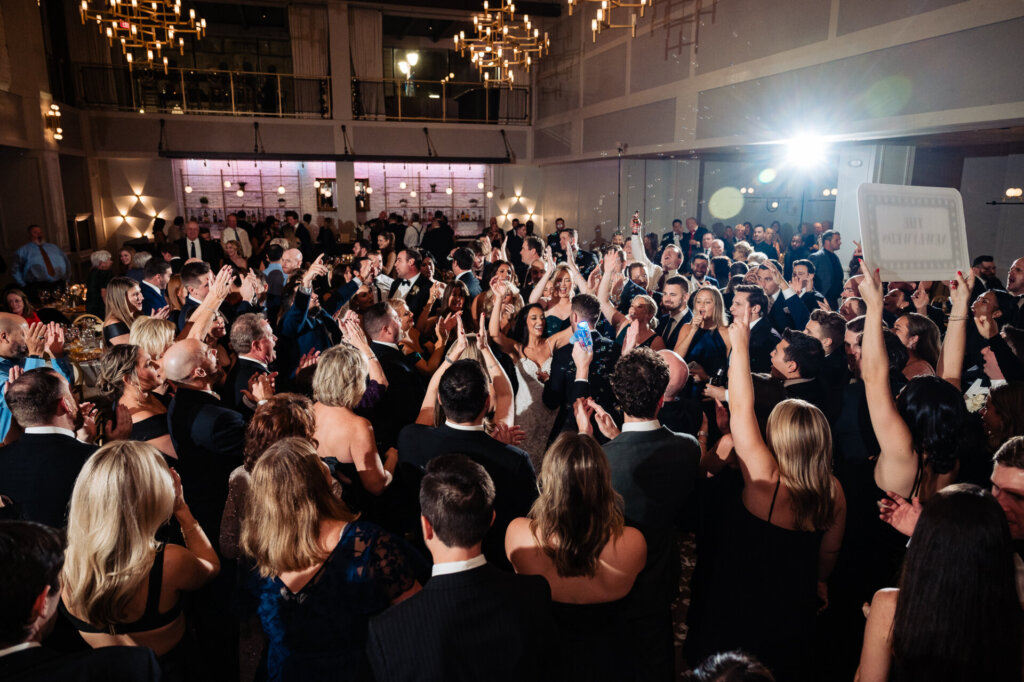 Wide shot of the guests
